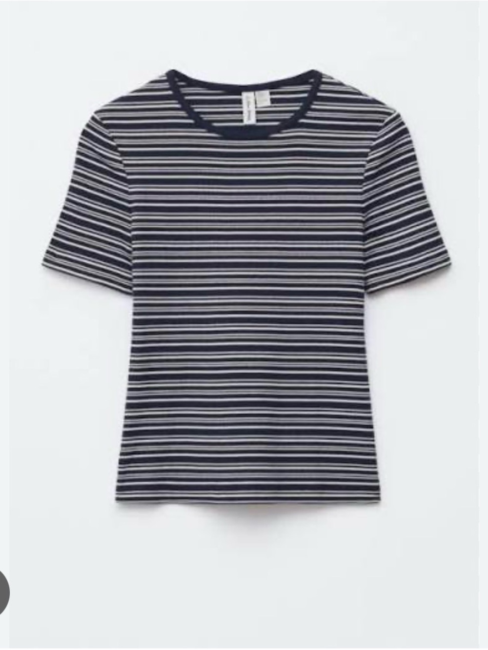 NWOT & Other Stories Ribbed T-Shirt in Navy and White Stripe